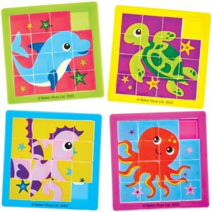 Baker Ross FX680 Meereswelt Schiebepuzzle, 6er-Pack, Mitgebsel für Kindergeburtstag, Partytütenfüller, Spielzeug Baker Ross FX680 Meereswelt Schiebepuzzle, 6er-Pack, Mitgebsel für Kindergeburtstag, Partytütenfüller, Spielzeug