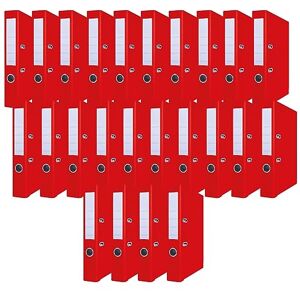 OFFICER PRODUCTS PRODUCTS 24er Pack Ordner Rot DIN A4/50 mm/Papier Pappe/Kunststoffbezug PP Schlitzordner Büroordner Pappordner Aktenordner Metall Kantenschutz OFFICER PRODUCTS PRODUCTS 24er Pack Ordner Rot DIN A4/50 mm/Papier Pappe/Kunststoffbezug PP Schlitzordner Büroordner Pappordner Aktenordner Metall Kantenschutz