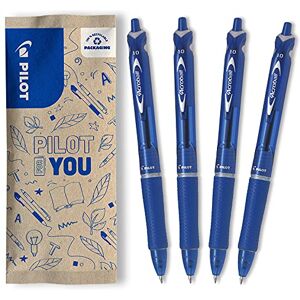 PILOT 4er-Set Acroball-Stifte Kugelschreiber mit Ultraweicher Tinte für Flüssiges Schreiben Nachfüllbarer und Einziehbarer Stift Aus Recyceltem Kunststoff Blau Mittlere Spitze PILOT 4er-Set Acroball-Stifte Kugelschreiber mit Ultraweicher Tinte für Flüssiges Schreiben Nachfüllbarer und Einziehbarer Stift Aus Recyceltem Kunststoff Blau Mittlere Spitze