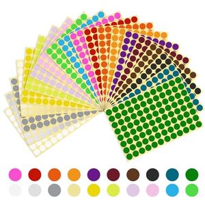 Elalove 1920 Stück bunte Klebepunkte (20 Farben) 16 mm runde Aufkleber selbstklebend für Organisation, Büro, Schule, Basteln Elalove 1920 Stück bunte Klebepunkte (20 Farben) 16 mm runde Aufkleber selbstklebend für Organisation, Büro, Schule, Basteln