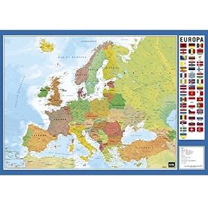 Grupo Erik Erik Schreibtischunterlage/Schreibtischmatte Europakarte auf Portugiesisch Grupo Erik Erik Schreibtischunterlage/Schreibtischmatte Europakarte auf Portugiesisch