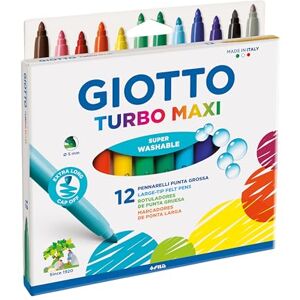GIOTTO TURBO MAXI, Fasermaler, Etui mit 12 Stiften GIOTTO TURBO MAXI, Fasermaler, Etui mit 12 Stiften
