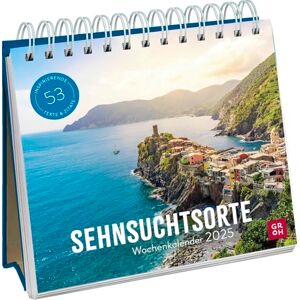 Groh Verlag Wochenkalender 2025: Sehnsuchtsorte: Kleiner Tischkalender m. Wochenansicht, Jahresübersicht, Fotos und Sprüchen. Kalender zum Aufstellen als Geschenk für Reisefans und Weltenbummler Groh Verlag Wochenkalender 2025: Sehnsuchtsorte: Kleiner Tischkalender m. Wochenansicht, Jahresübersicht, Fotos und Sprüchen. Kalender zum Aufstellen als Geschenk für Reisefans und Weltenbummler