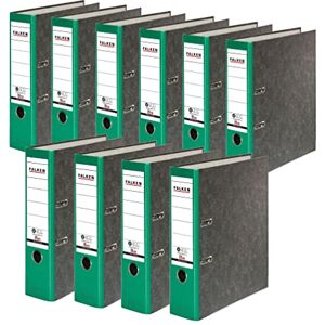 FALKEN Original 10er Pack Recycling-Ordner Wolkenmarmor. Made in Germany. 8 cm breit DIN A4 grüner Rücken Ringordner Aktenordner Briefordner Büroordner Pappordner CO2-Neutral Blauer Engel FALKEN Original 10er Pack Recycling-Ordner Wolkenmarmor. Made in Germany. 8 cm breit DIN A4 grüner Rücken Ringordner Aktenordner Briefordner Büroordner Pappordner CO2-Neutral Blauer Engel