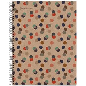 Miquelrius A4-Notizbuch, glatte Blätter, 80 g/m² Recyclingpapier, 80 Blatt in einer Farbe, Recycling-Notizbuch, Spiralbindung, glattes Notizbuch, Eco Confetti Miquelrius A4-Notizbuch, glatte Blätter, 80 g/m² Recyclingpapier, 80 Blatt in einer Farbe, Recycling-Notizbuch, Spiralbindung, glattes Notizbuch, Eco Confetti