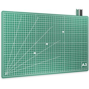 ACROPAQ Schneidematte A3 Selbstheilend, A3 (45 x 30 cm), 5 Lagen Schutz für Ihre Möbel, mit beidseitigen Gittern und Winkelmarkierungen, Grün Bastelunterlage, Schneideunterlage, Cutting mat ACROPAQ Schneidematte A3 Selbstheilend, A3 (45 x 30 cm), 5 Lagen Schutz für Ihre Möbel, mit beidseitigen Gittern und Winkelmarkierungen, Grün Bastelunterlage, Schneideunterlage, Cutting mat