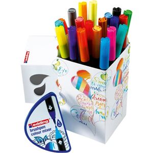 edding Colour Happy Box 20er Set +1 Farbmixer für Farbverläufe bunte, leuchtende, zarte Farben flexible Pinselspitze Filzstift für Bullet Journals, Hand-Lettering, Mandalas, Kalligraphie edding Colour Happy Box 20er Set +1 Farbmixer für Farbverläufe bunte, leuchtende, zarte Farben flexible Pinselspitze Filzstift für Bullet Journals, Hand-Lettering, Mandalas, Kalligraphie
