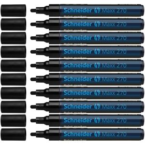 Schneider Maxx 270 Lackmarker (Rundspitze, Spitze austauschbar, 1 3 mm) 10er Packung schwarz Schneider Maxx 270 Lackmarker (Rundspitze, Spitze austauschbar, 1 3 mm) 10er Packung schwarz