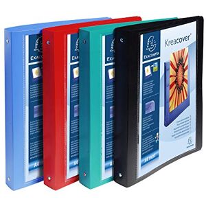 Exacompta 51229E Ringbuch KreaCover DIN A4 aus Kunststoff mit 4 Ringen 40 mm breit 1 Stück Zufallsfarbe ideal für Schule und Büro Ringhefter Ringordner Ringbuchordner Exacompta 51229E Ringbuch KreaCover DIN A4 aus Kunststoff mit 4 Ringen 40 mm breit 1 Stück Zufallsfarbe ideal für Schule und Büro Ringhefter Ringordner Ringbuchordner