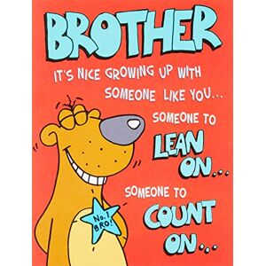 Piccadilly Greetings Humor-Geburtstagskarte für Bruder, Rot, Schwarz, Eiche, Grün, Orange, 20,3 x 15,2 cm Piccadilly Greetings Humor-Geburtstagskarte für Bruder, Rot, Schwarz, Eiche, Grün, Orange, 20,3 x 15,2 cm