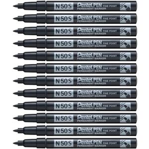 Pentel n50s Rundspitze permanent marker – Schwarz (12 Stück) Pentel n50s Rundspitze permanent marker – Schwarz (12 Stück)