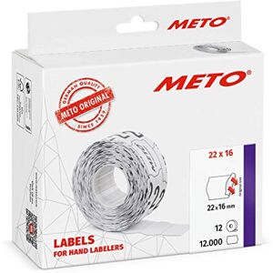 Meto Etiketten für Handauszeichner (22x16 mm, 2-zeilig, 12.000 Stück, weiß, permanent haftend, für , Contact, Sato, Avery, Tovel, Samark etc.) Meto Etiketten für Handauszeichner (22x16 mm, 2-zeilig, 12.000 Stück, weiß, permanent haftend, für , Contact, Sato, Avery, Tovel, Samark etc.)