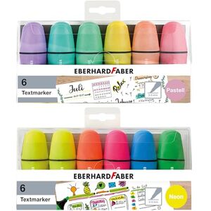 Eberhard Faber 599040 Mini Textmarker Set, 12 Marker in Neon- und Pastellfarben mit Keilspitze Eberhard Faber 599040 Mini Textmarker Set, 12 Marker in Neon- und Pastellfarben mit Keilspitze