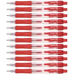 OFFICER PRODUCTS DONAU Druck-Gelschreiber Kugelschreiber Druckkugelschreiber Classic/Farbe: Rot / 12 Stück (12er Pack)/ Strichstärke: 0,25 mm Kugeldurchmesser: 0,5 mm/Soft Feel Grip OFFICER PRODUCTS DONAU Druck-Gelschreiber Kugelschreiber Druckkugelschreiber Classic/Farbe: Rot / 12 Stück (12er Pack)/ Strichstärke: 0,25 mm Kugeldurchmesser: 0,5 mm/Soft Feel Grip