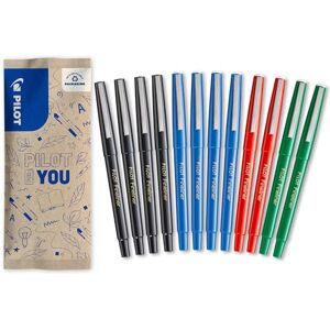 PILOT 12er-Set Fineliner Filzstifte Feine Schreibspitze mit Flüssiger Tinte Schnell trocknend Schwarz, Blau, Rot, Grün Mittlere Spitze PILOT 12er-Set Fineliner Filzstifte Feine Schreibspitze mit Flüssiger Tinte Schnell trocknend Schwarz, Blau, Rot, Grün Mittlere Spitze