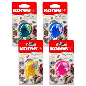 Kores Scooter: Paisley Korrekturbandroller Maus für Schüler und Erwachsene, ein sich nicht ablösender trockener Korrekturroller mit Räderführung in Ergonomischer Form, Schul- 8m x 4,2 mm Kores Scooter: Paisley Korrekturbandroller Maus für Schüler und Erwachsene, ein sich nicht ablösender trockener Korrekturroller mit Räderführung in Ergonomischer Form, Schul- 8m x 4,2 mm