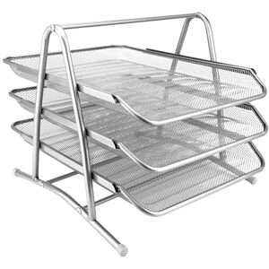 D.RECT 110486 Metall Ablagefächer Stapelbar Büro Organizer Schreibtisch Ablage Schreibtisch 3 Schubfächer Briefablage Dokumentenablage A4 Organizer Mesh Papierablage Silber Aktenablage D.RECT 110486 Metall Ablagefächer Stapelbar Büro Organizer Schreibtisch Ablage Schreibtisch 3 Schubfächer Briefablage Dokumentenablage A4 Organizer Mesh Papierablage Silber Aktenablage