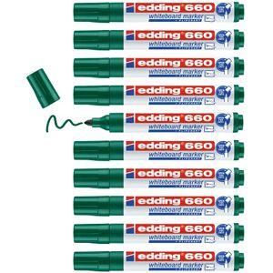 edding 660 Whiteboardmarker grün 10 Whiteboard Stifte Rundspitze 1,5-3 mm Boardmarker abwischbar für Whiteboard, Flipchart, Magnettafel, Pinnwand, Memoboard Sketchnotes nachfüllbar edding 660 Whiteboardmarker grün 10 Whiteboard Stifte Rundspitze 1,5-3 mm Boardmarker abwischbar für Whiteboard, Flipchart, Magnettafel, Pinnwand, Memoboard Sketchnotes nachfüllbar
