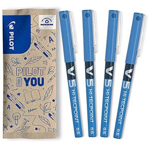 PILOT Hi-Tecpoint V5, Tintenroller, 4er Set (Blau) PILOT Hi-Tecpoint V5, Tintenroller, 4er Set (Blau)