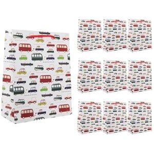 Idena 90245 Geschenktüten Fahrzeuge, 10 Stück, Geschenktaschen in der Größe 18 x 23 x 8 cm, weiße Papiertüten mit bunten Autos Idena 90245 Geschenktüten Fahrzeuge, 10 Stück, Geschenktaschen in der Größe 18 x 23 x 8 cm, weiße Papiertüten mit bunten Autos