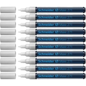 Schneider Maxx 271 Paint-Marker (Rundspitze, 1 2 mm) 10er Packung weiß Schneider Maxx 271 Paint-Marker (Rundspitze, 1 2 mm) 10er Packung weiß