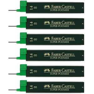 Faber-Castell 205071 Feinminen Set Super Polymer, 6 Stück mit je 12 Minen, 1,4 mm, Härtegrad B Faber-Castell 205071 Feinminen Set Super Polymer, 6 Stück mit je 12 Minen, 1,4 mm, Härtegrad B