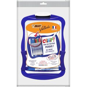 BIC 967444 Velleda Cliiip Set Whiteboard (21 x 31 cm) Wischer; 8 abwischbare Marker -10er Set, Färblich Sortiert BIC 967444 Velleda Cliiip Set Whiteboard (21 x 31 cm) Wischer; 8 abwischbare Marker -10er Set, Färblich Sortiert