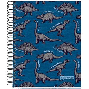 Miquelrius A5 Notizbuch, 4 Farbstreifen, 140 Blatt, 7 mm horizontale Linien, 2 Löcher, mikroperforiert, Hardcover, Wild Dino Miquelrius A5 Notizbuch, 4 Farbstreifen, 140 Blatt, 7 mm horizontale Linien, 2 Löcher, mikroperforiert, Hardcover, Wild Dino
