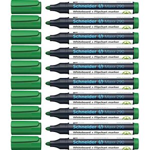 Schneider Maxx 290 Marker (Für Whiteboards und Flipcharts, Strichstärke: 2-3 mm) 10er Packung grün Schneider Maxx 290 Marker (Für Whiteboards und Flipcharts, Strichstärke: 2-3 mm) 10er Packung grün