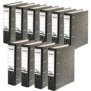 FALKEN Original 10er Pack Recycling-Doppelordner Wolkenmarmor. Made in Germany. 7 cm breit schwarz für 2x DIN A5 quer Ablage mit geklebtem Rückenschild Kontoauszug-Ordner Blauer Engel FALKEN Original 10er Pack Recycling-Doppelordner Wolkenmarmor. Made in Germany. 7 cm breit schwarz für 2x DIN A5 quer Ablage mit geklebtem Rückenschild Kontoauszug-Ordner Blauer Engel