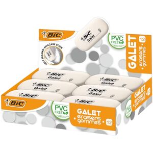 BIC Galet Radierer aus Synthetischem Kautschuk – PVC-Frei, Extrweich & Papierschonend, Ovale Form 58 x 28 x 13 mm, Displaybox, 12 Stück BIC Galet Radierer aus Synthetischem Kautschuk – PVC-Frei, Extrweich & Papierschonend, Ovale Form 58 x 28 x 13 mm, Displaybox, 12 Stück