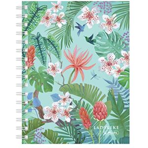 Herlitz Spiralboutiquebuch A5, Motiv: Ladylike Jungle, 100 Blatt kariert, 1 Stück Herlitz Spiralboutiquebuch A5, Motiv: Ladylike Jungle, 100 Blatt kariert, 1 Stück