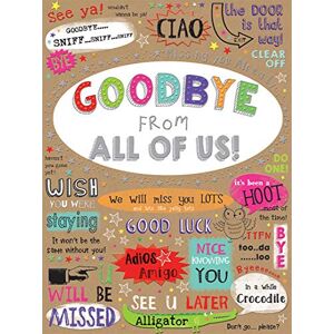 Piccadilly Greetings Group Ltd Sloane Graphics Goodbye From All Of Us! Abschiedskarte, 298 x 222 mm, Braun Piccadilly Greetings Group Ltd Sloane Graphics Goodbye From All Of Us! Abschiedskarte, 298 x 222 mm, Braun