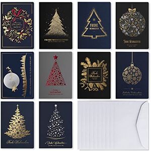 EXKLUSIVE WEIHNACHTSKARTEN SATZ VON 10 KARTEN, 120x170mm, VERGOLDETE UND GEPRÄGTE WEIHNACHTSMOTIVE HERGESTELLT AUS METALLISCHEM MIT EINLAGEN UND UMSCHLÄGEN EXKLUSIVE WEIHNACHTSKARTEN SATZ VON 10 KARTEN, 120x170mm, VERGOLDETE UND GEPRÄGTE WEIHNACHTSMOTIVE HERGESTELLT AUS METALLISCHEM MIT EINLAGEN UND UMSCHLÄGEN
