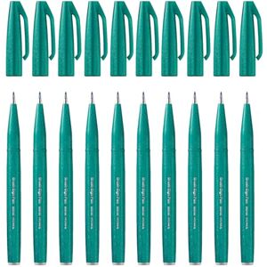 Pentel SES15C-D3X Brush Sign Pen türkis, Faserschreiber, pinselähnliche Spitze, 10 Stück Pentel SES15C-D3X Brush Sign Pen türkis, Faserschreiber, pinselähnliche Spitze, 10 Stück