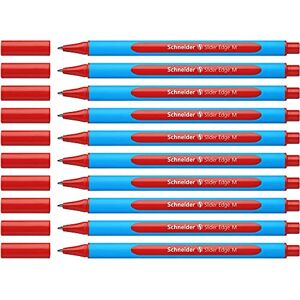 Schneider 152102 Slider Edge M Kugelschreiber (Strichstärke: M, dokumentenecht, Dreikant-Stift) 10er Packung, rot Schneider 152102 Slider Edge M Kugelschreiber (Strichstärke: M, dokumentenecht, Dreikant-Stift) 10er Packung, rot