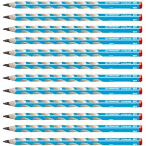 STABILO Ergonomischer Dreikant-Bleistift für Rechtshänder EASYgraph in blau 12er Pack Härtegrad HB STABILO Ergonomischer Dreikant-Bleistift für Rechtshänder EASYgraph in blau 12er Pack Härtegrad HB