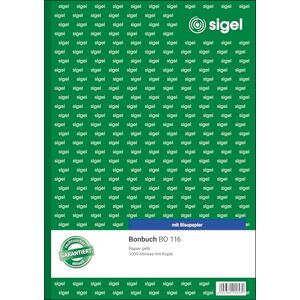 Sigel BO116 Bonbuch Bonblock, 1000 Abrisse gelb, A4, 2x50 Blatt Sigel BO116 Bonbuch Bonblock, 1000 Abrisse gelb, A4, 2x50 Blatt
