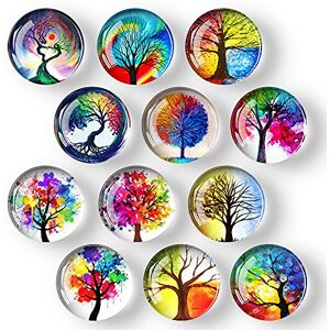 COSOW Kühlschrankmagnet aus Glas, stark, magnetisch, Kühlschrank-Aufkleber, rund, für Büro, Whiteboard, Schrankmagnet, Geschirrspülermagnet, niedlicher Spindmagnet, 12 Stück COSOW Kühlschrankmagnet aus Glas, stark, magnetisch, Kühlschrank-Aufkleber, rund, für Büro, Whiteboard, Schrankmagnet, Geschirrspülermagnet, niedlicher Spindmagnet, 12 Stück