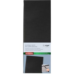 Sigel GM100 Getränkemappe Barformat 1/2 A4, Speisekarte, für Cafes und Bars, Gummi-Bindung, schwarz mit Leinenstruktur, strapazierfähig und leicht abwischbar Sigel GM100 Getränkemappe Barformat 1/2 A4, Speisekarte, für Cafes und Bars, Gummi-Bindung, schwarz mit Leinenstruktur, strapazierfähig und leicht abwischbar
