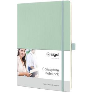 Sigel CO334 Premium Notizbuch A4 kariert grün, Softcover, 194 nummerierte Seiten,, nachhaltiges Papier, mit Inhaltsverzeichnis, Stiftschlaufe, Falttasche, Gummibandverschluss, Conceptum Sigel CO334 Premium Notizbuch A4 kariert grün, Softcover, 194 nummerierte Seiten,, nachhaltiges Papier, mit Inhaltsverzeichnis, Stiftschlaufe, Falttasche, Gummibandverschluss, Conceptum