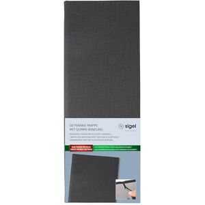 Sigel GM101 Getränkemappe Barformat 1/2 A4, Speisekarte, für Cafes und Bars, Gummi-Bindung, anthrazit mit Leinenstruktur, strapazierfähig und leicht abwischbar Sigel GM101 Getränkemappe Barformat 1/2 A4, Speisekarte, für Cafes und Bars, Gummi-Bindung, anthrazit mit Leinenstruktur, strapazierfähig und leicht abwischbar