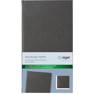 Sigel RM101 Rechnungsmappe, anthrazit mit edler Leinenstruktur, strapazierfähig und leicht abwischbar, 23 x 13 cm Sigel RM101 Rechnungsmappe, anthrazit mit edler Leinenstruktur, strapazierfähig und leicht abwischbar, 23 x 13 cm