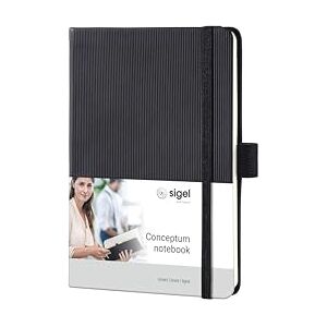 Sigel CO132 Premium Notizbuch A6 liniert schwarz, Hardcover, 194 nummerierte Seiten, nachhaltiges Papier, mit Inhaltsverzeichnis, Stiftschlaufe, Falttasche, Gummibandverschluss, Conceptum Sigel CO132 Premium Notizbuch A6 liniert schwarz, Hardcover, 194 nummerierte Seiten, nachhaltiges Papier, mit Inhaltsverzeichnis, Stiftschlaufe, Falttasche, Gummibandverschluss, Conceptum