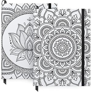 ARTEZA Pocket Notizbücher, Hardcover Notizbuch Mandala 2er-Set, 15,2 x 20,3 cm, je 96 Blatt, 2 blanke Kunsttagebücher mit glattem Papier, Schulmaterial zum Planen, Schreiben und Skizzieren ARTEZA Pocket Notizbücher, Hardcover Notizbuch Mandala 2er-Set, 15,2 x 20,3 cm, je 96 Blatt, 2 blanke Kunsttagebücher mit glattem Papier, Schulmaterial zum Planen, Schreiben und Skizzieren