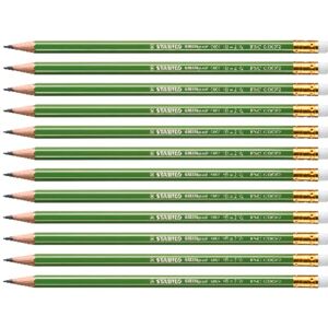 STABILO Umweltfreundlicher Bleistift mit Radierer GREENgraph 12er Pack Härtegrad HB STABILO Umweltfreundlicher Bleistift mit Radierer GREENgraph 12er Pack Härtegrad HB