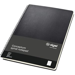 Sigel CO821 Premium Spiralblock A4, liniert, schwarz, 80 Blatt, sehr stabiler Hardcover-Einband, aus nachhaltigem Papier, Conceptum Sigel CO821 Premium Spiralblock A4, liniert, schwarz, 80 Blatt, sehr stabiler Hardcover-Einband, aus nachhaltigem Papier, Conceptum