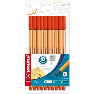 STABILO Fineliner point 88-10er Etui rot STABILO Fineliner point 88-10er Etui rot