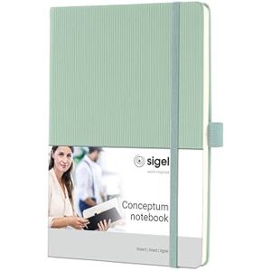 Sigel CO683 Premium Notizbuch A5 liniert grün, Hardcover, 194 nummerierte Seiten, nachhaltiges Papier, mit Inhaltsverzeichnis, Stiftschlaufe, Falttasche, Gummibandverschluss, Conceptum Sigel CO683 Premium Notizbuch A5 liniert grün, Hardcover, 194 nummerierte Seiten, nachhaltiges Papier, mit Inhaltsverzeichnis, Stiftschlaufe, Falttasche, Gummibandverschluss, Conceptum