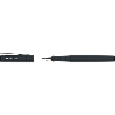 Faber-Castell Füller Poly Pen Schwarz, Feder F Ergonomischer Füllfederhalter mit Soft-Touch Oberfläche und Edelstahlfeder Faber-Castell Füller Poly Pen Schwarz, Feder F Ergonomischer Füllfederhalter mit Soft-Touch Oberfläche und Edelstahlfeder